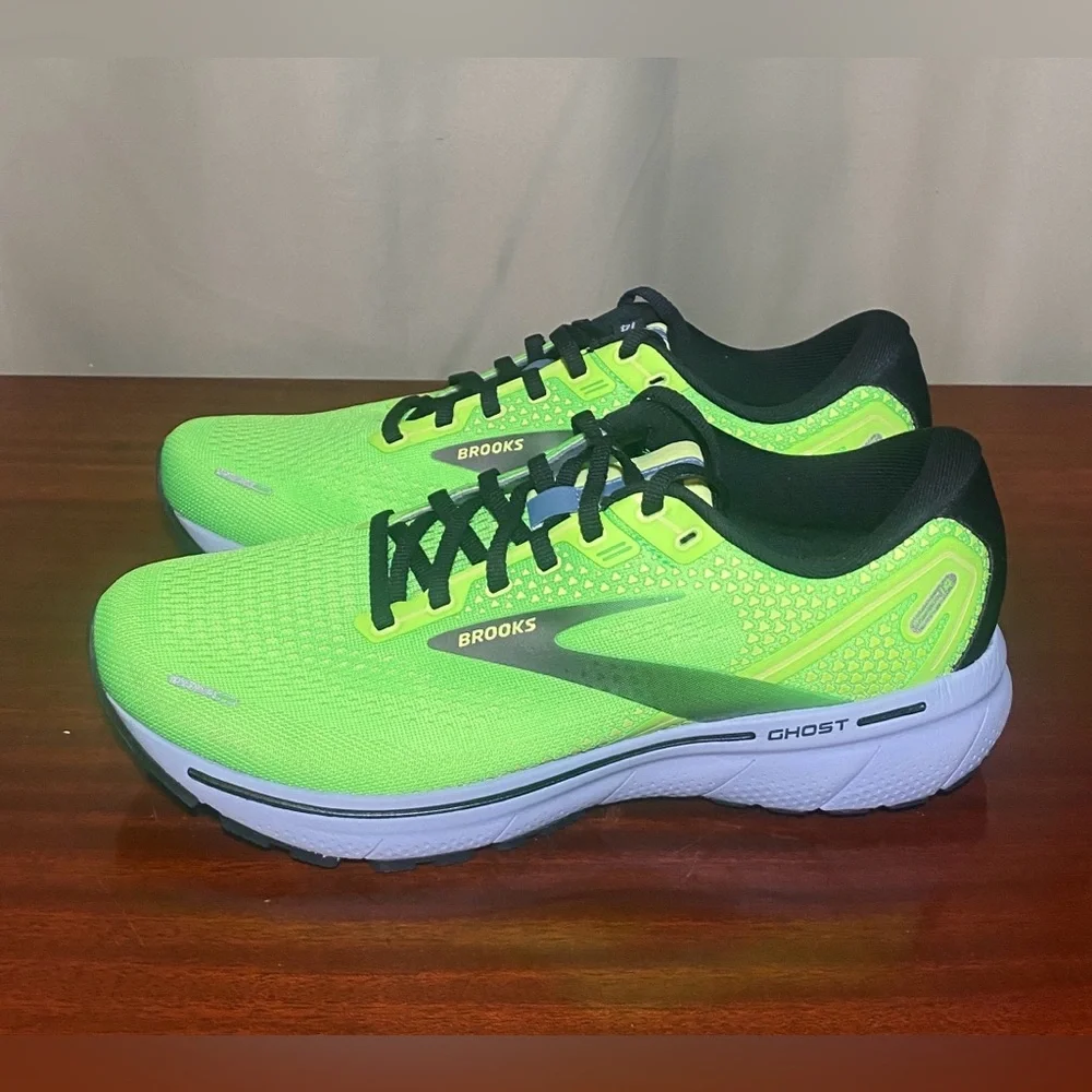 Brooks Ghost 14 Green Running Shoes Men's Size 9.5 M - Picture 3 of 7